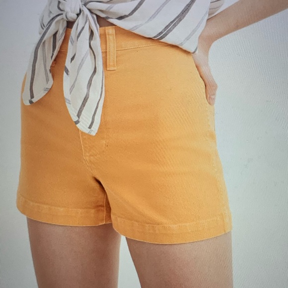 Madewell Denim - Madewell Emmett Yellow High Waisted Shorts Sz 24
